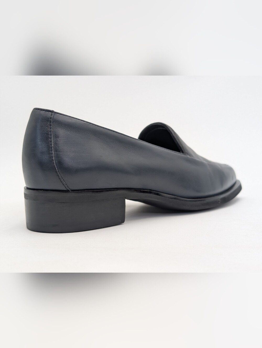 Rockport Sz 6 Women Black Leather Block Heel Loafers Ergonomic Cushioning Insole - Picture 7 of 17